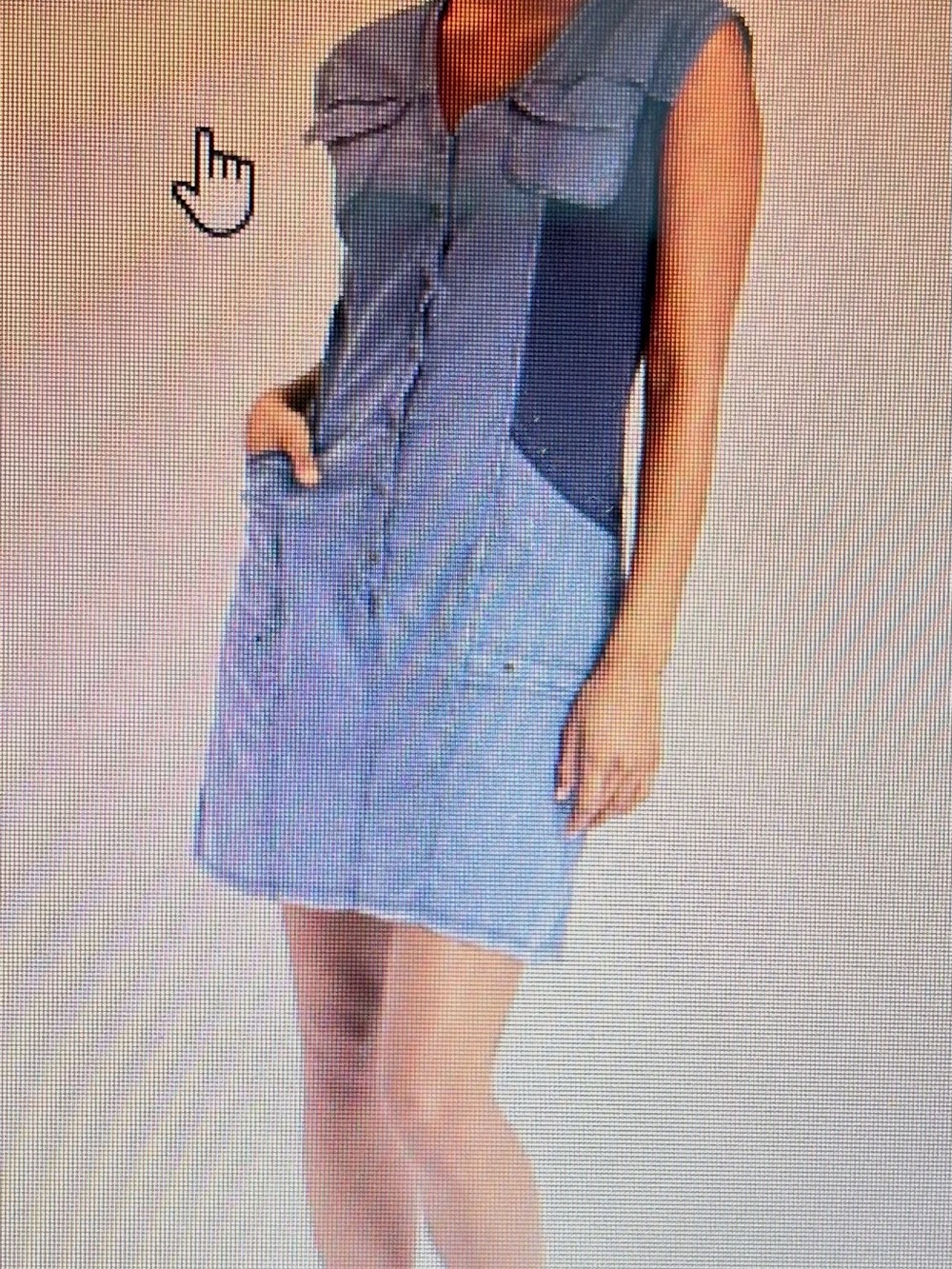 Sleeveless Light Blue Mini Dress with Navy Side Panels